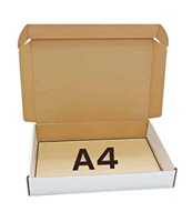 A4 発送・書類整理箱 ＜クリアファイルが入る段ボールケース＞ リバーシブルで使用可！(230×332×53mm)【25枚入】
