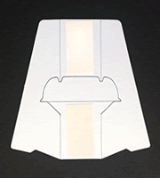 長3封筒用 超厚約0.72mm 折れ曲がり防止台紙（113×230mm） 1枚あたり約13g 【100枚入】